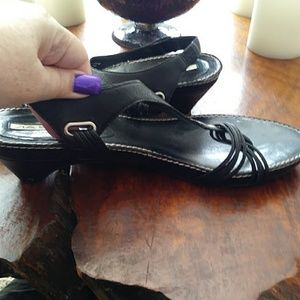 Via Spiga Black Heeled Sandals